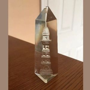 Clear cool glass antique tower rock crystal Eiffel